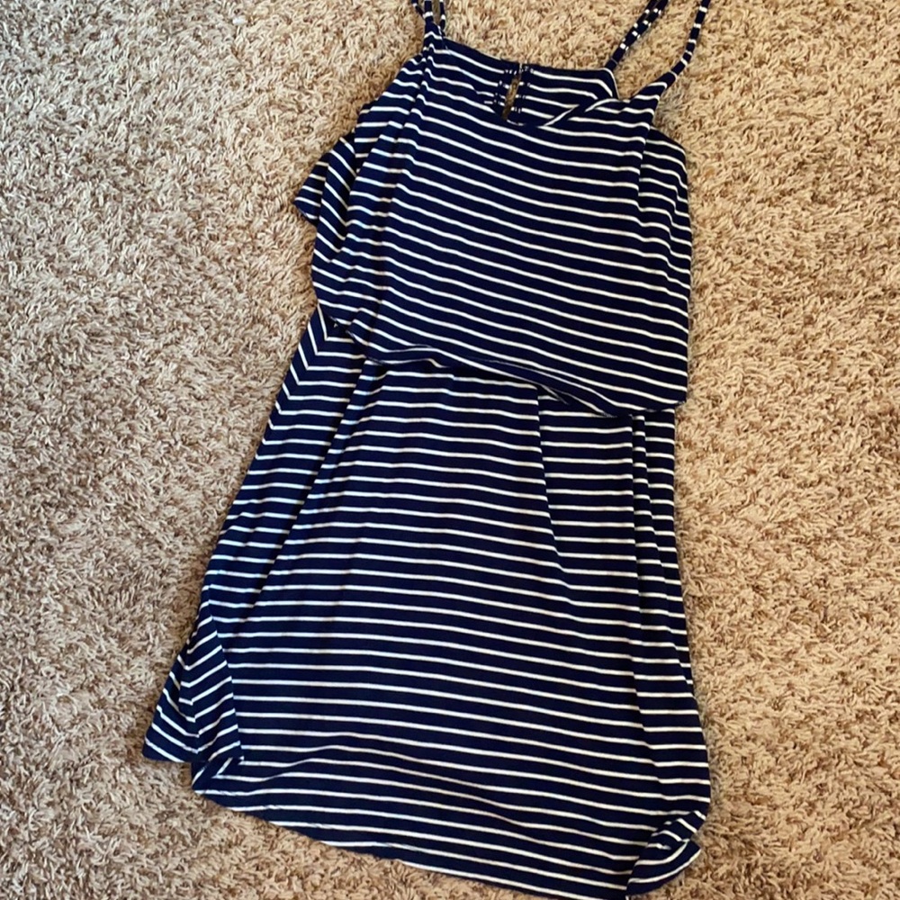 Navy White Striped Dress American Eagle